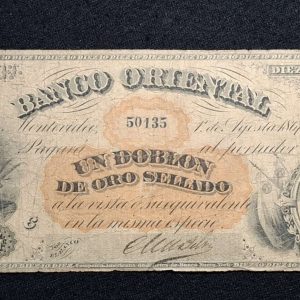 Uruguay - 1867 - Banco Oriental - 10 Pesos - VG - Num. 50135