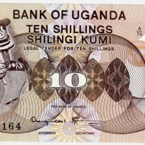 Uganda - 1973 - 10 Shillings - Idi Amin - Muy escaso - Unc
