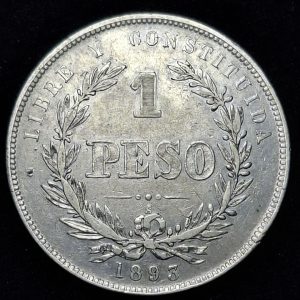 Uruguay - 1893 So - 1 Peso - Plata 0.900, 25g, ø 37mm KM# 17a - CG##30