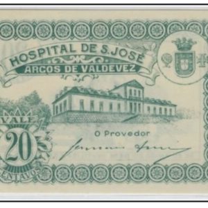 Portugal - 1920 - 20 Centavos - Hospital de San José - Dinero de EMERGENCIA - Unc
