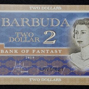 Barbuda - 2019 - 2 Dólares - Billete Inusual - Unc