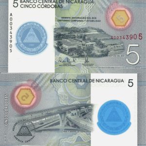 Nicaragua - 2019 - 5 Córdobas - Polímero - Unc
