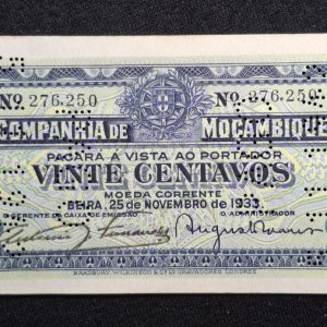 Mozambique - 1933 - 20 Centavos - Unc