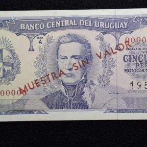 Uruguay - 1967 - Banco Central - ESPECIMEN / MUESTRA SIN VALOR - 50 Pesos - RARO