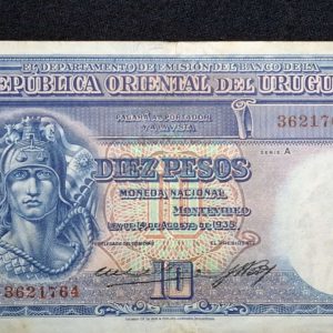 Uruguay - 1935 - Banco República - 10 Pesos - CR# 9.V.1