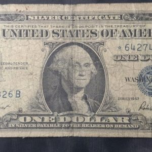 EE.UU.AA. - 1957 - 1 Dólar - Reposición - Star Note - Sello Azul - F