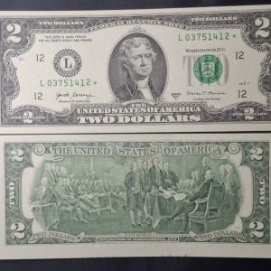 EE.UU.AA. - 2017 - 2 Dólares - Reposición - Star Notes - Unc