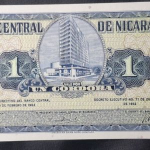 Nicaragua - 1962 - 1 Córdoba - Unc