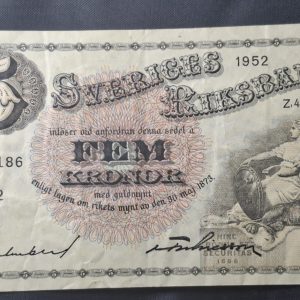 Suecia - 1952 - 5 Coronas - XF