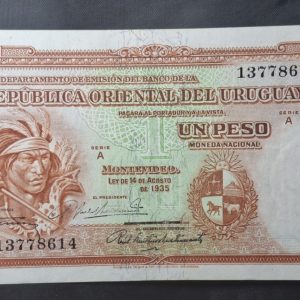Uruguay - 1935 - 1 Peso - CR#9.III.8 - AU