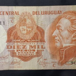 Uruguay - 1975 - 10000 Pesos - C.R.1.0 - Serie C - Reposición 90.116.611 - VF