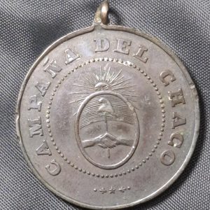 Argentina - 1888 - Medalla de la Campaña del Chaco - RARA - Bronce - Buen estado de  conservación