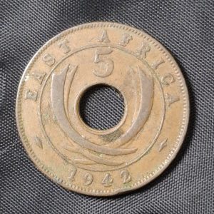 África del Este Británica - 1942 - 5 Cents - Km# 25 - Bronce - VF