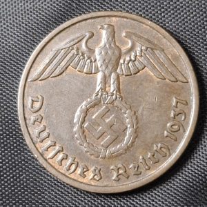 Alemania - 1937 A - 2 Pfennig - Tercer Reich - Época Nazi - Cobre - VF