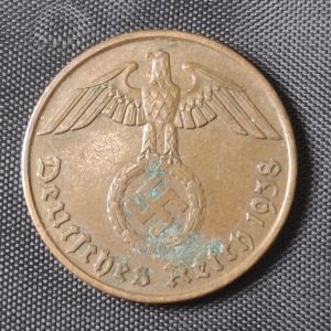 Alemania - 1938 J - 2 Pfennig - Tercer Reich - Época Nazi - Cobre - VF