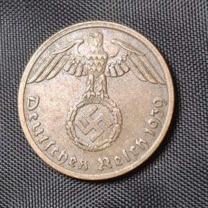 Alemania - 1939 A - 1 Pfennig - Tercer Reich - Época Nazi - Cobre - VF