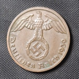 Alemania - 1939 J - 1 Pfennig - Tercer Reich - Época Nazi - Cobre - VF