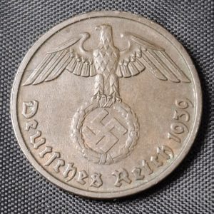 Alemania - 1939 D - 2 Pfennig - Tercer Reich - Época Nazi - Cobre - VF