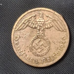 Alemania - 1940 F - 1 Pfennig - Tercer Reich - Época Nazi - Cobre - VF