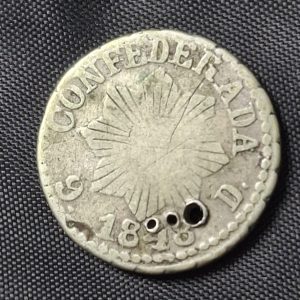 Argentina - 1848 - 1 Real - Córdoba - Perforada - Plata - G
