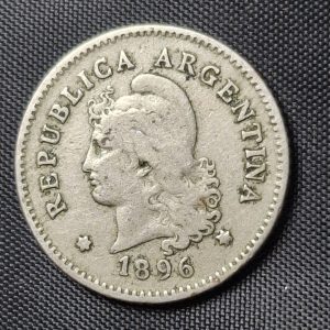 Argentina - 1896 - 10 Centavos - Níquel - VF