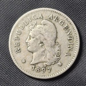 Argentina - 1897 - 10 Centavos - Níquel - VF