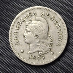 Argentina - 1899 - 10 Centavos - Níquel - VF