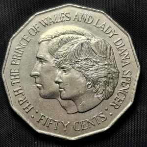 Australia - 1981 - 50 Cents - Km#72 - Lady Di - Níquel - XF