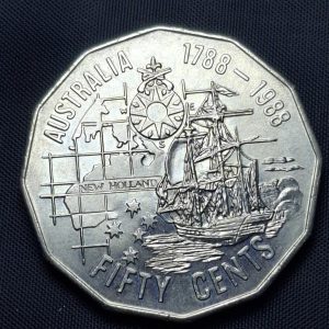 Australia - 1988 - 50 Cents - Km#99 - 200 Aniversario de Australia - Níquel- XF
