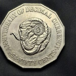 Australia - 1991 - 50 Centavos - Km#139 - 25 Aniversario del dólar australiano - Níquel- XF