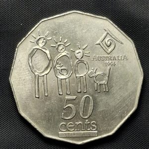 Australia - 1994 - 50 Cents - Km#257 - Año Internacional de la Familia - Níquel - XF