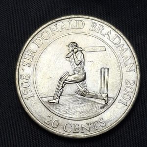 Australia - 2001 - 20 Cents - Km#589 - Vida y Obra de Sir Donald Bradman - Níquel - XF