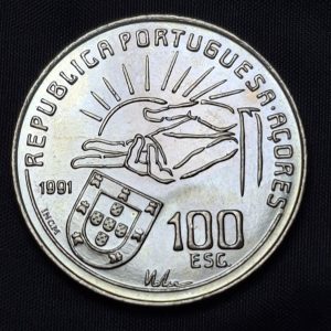 Azores - 1991 - 100 Escudos - Km#46 - País exótico - Níquel - BU