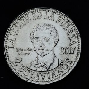 Bolivia - 2017 - 2 Bolivianos - Eduardo Abaroa - Acero - Unc