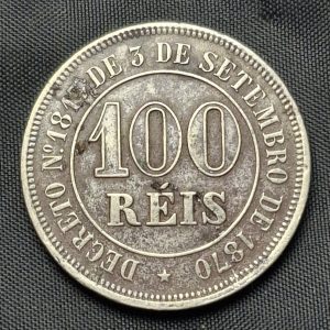 Brasil - 1885 - 100 Reis - Níquel - VF