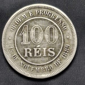 Brasil - 1889 - 100 Reis - Níquel - VF