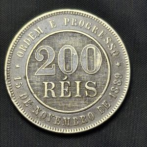 Brasil - 1896 - 200 Reis - Níquel - VF