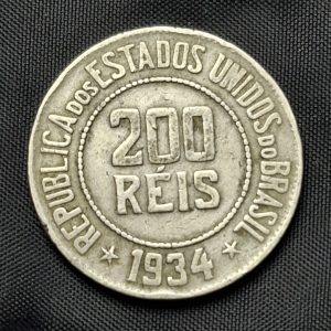 Brasil - 1934 - 200 Reis - Níquel - VF