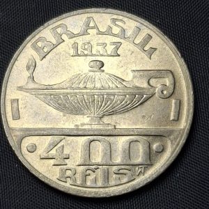 Brasil - 1937 - 400 Reis - Níquel - BU