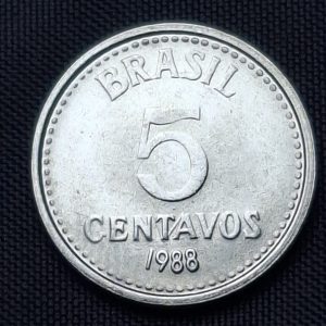 Brasil - 1988 - 5 Centavos - Acero - Unc