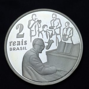 Brasil - 2003 - 2 Reales - Km#663 - Mtg.3663 - Conmemorativa Ary Barroso - Rara - Plata - Proof