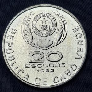 Cabo Verde - 1982 - 20 Escudos - Níquel - BU