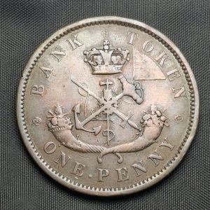 Canadá - 1852 - 1 Penny - Km#Tn3 - Bank Upper Canadá - Cobre - VF