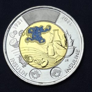 Canadá - 2021 - 2 Dólares - Insulina - Color - Bimetal - BU