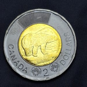 Canadá - 2022 - 2 Dólares - Aro negro - Luto por la Reina - Bimetal - BU
