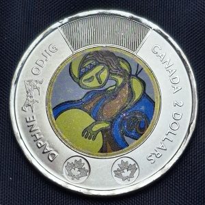 Canadá - 2025 - 2 Dólares - Daphne Odjig - Color - Bimetal - BU