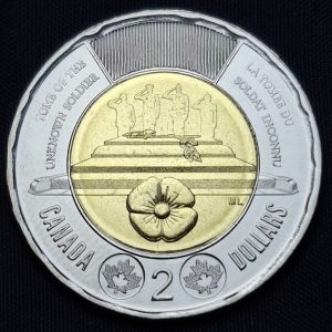 Canadá - 2025 - 2 Dólares - Soldado Desconocido - Sin Color - Bimetal - BU