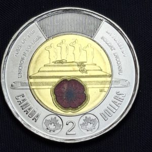 Canadá - 2025 - 2 Dólares - Soldado Desconocido - Color - Bimetal - BU