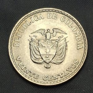 Colombia - 1965 - 20 Centavos - Km#224 - Níquel - Unc