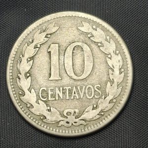 El Salvador - 1921 - 10 Centavos - Km#130 - Níquel - F